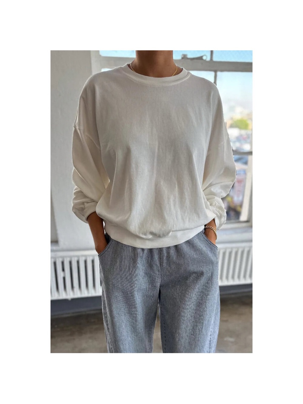 Le Bon Shoppe - Cali Jersey Sweatshirt | Vintage White